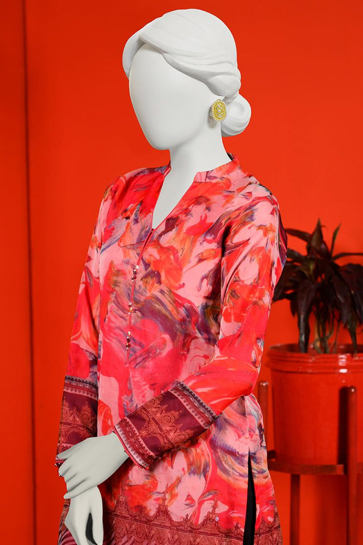 Organza Pink Kurti - J. Junaid Jamshed