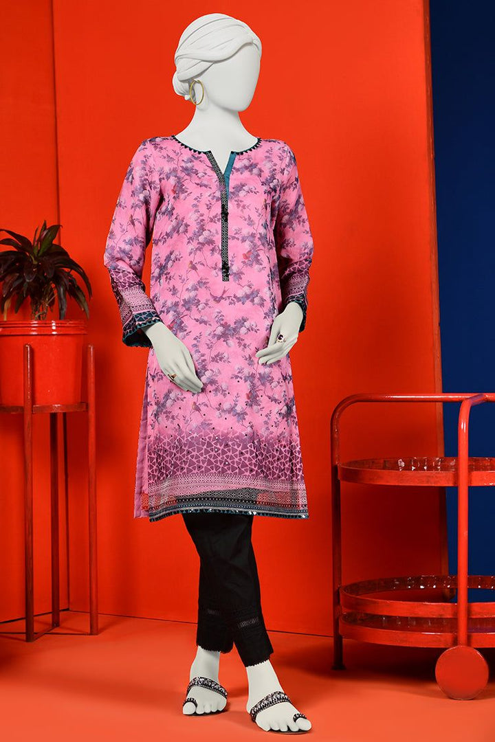 Organza Pink Kurti - J. Junaid Jamshed