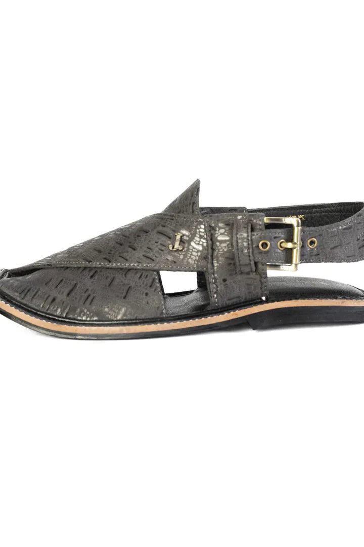 Grey Peshawari Chappal - J. Junaid Jamshed