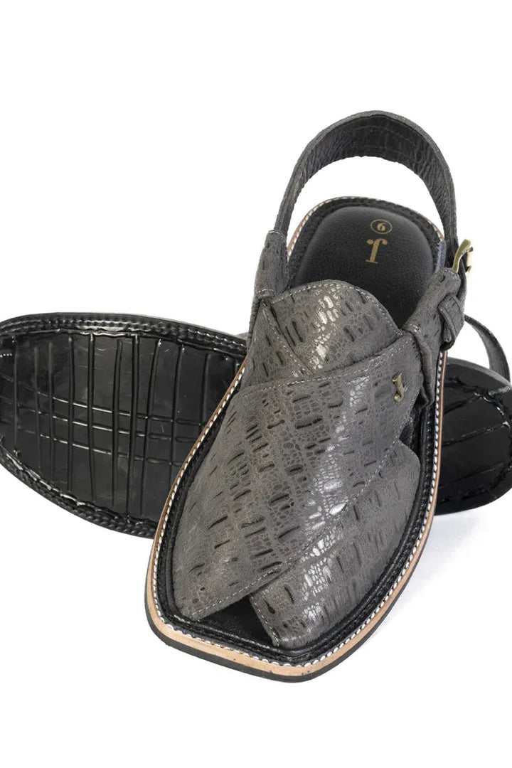 Grey Peshawari Chappal - J. Junaid Jamshed