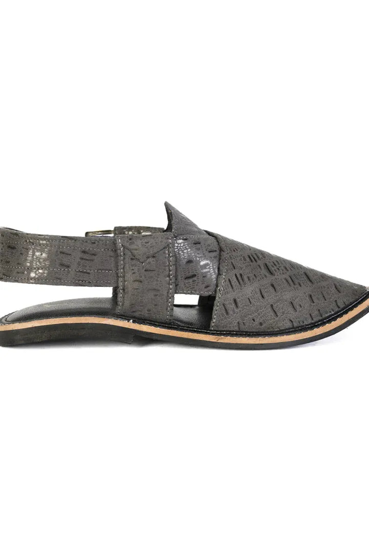 Grey Peshawari Chappal - J. Junaid Jamshed