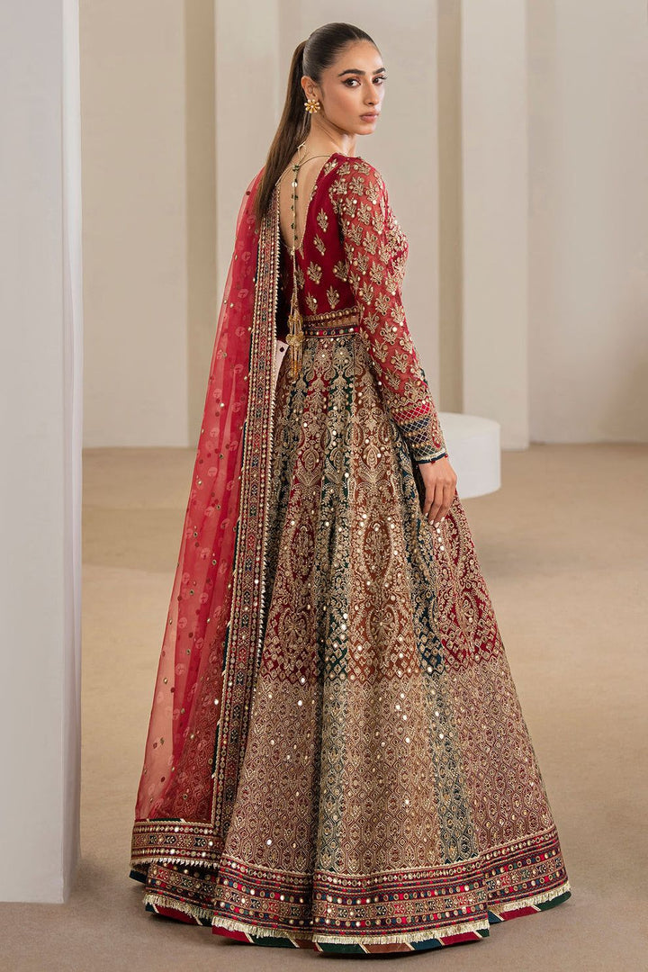 Embroidered Chiffon Red 3 Piece Unstitched Suit - Jazmin