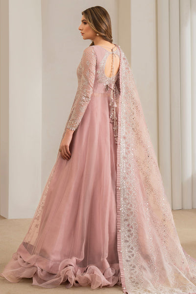 Embroidered Chiffon Pink 3 Piece Unstitched Suit - Jazmin