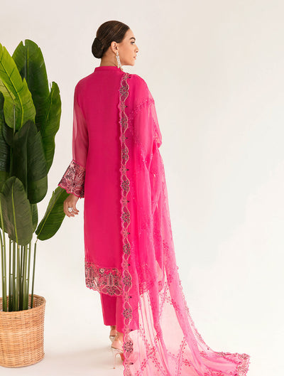 Pink 3 Piece Suit - Khas Luxury Chiffon