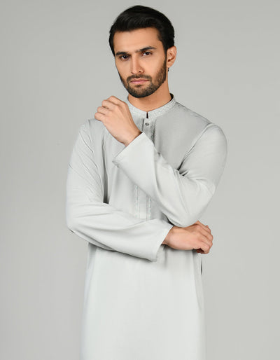 Blended Ivory Kurta - J. Junaid Jamshed