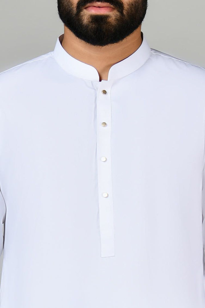 Blended White Kurta Trouser - J. Junaid Jamshed
