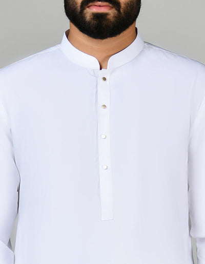 Blended White Kurta Trouser - J. Junaid Jamshed