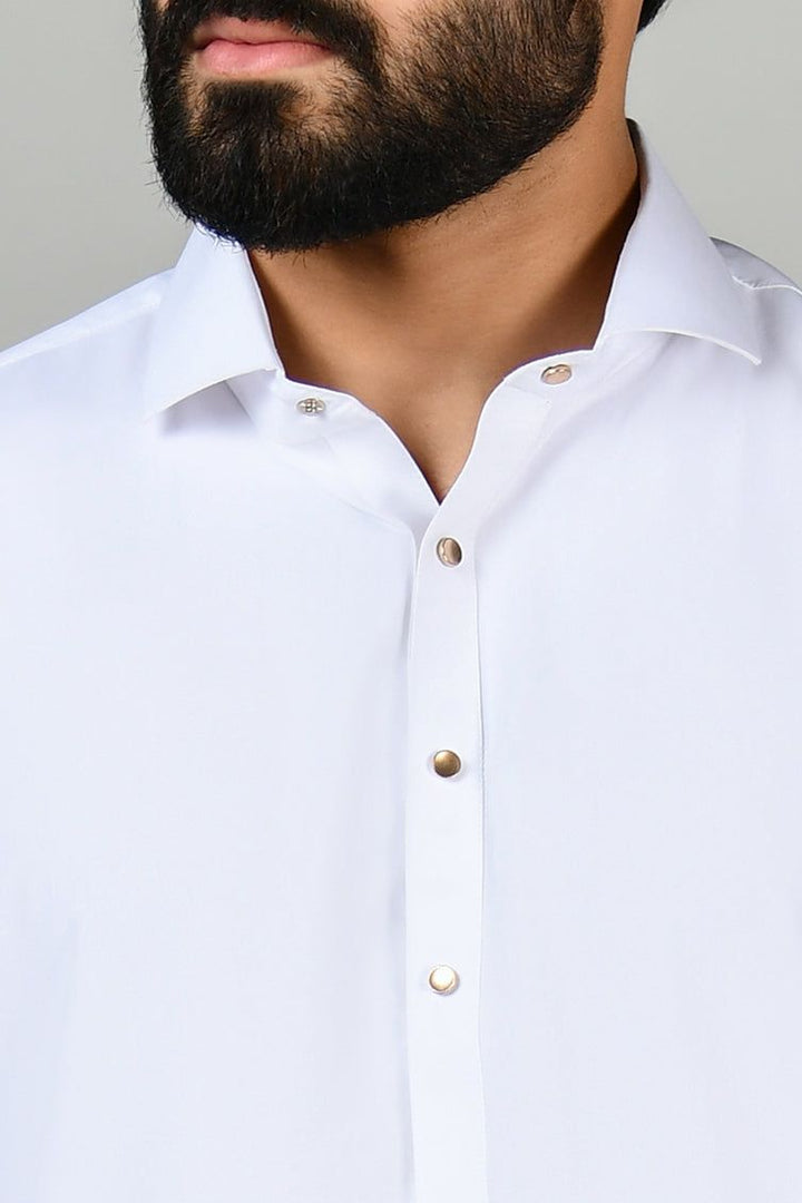 Blended White Shalwar Kameez - J. Junaid Jamshed