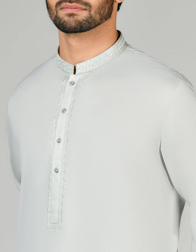 Blended Ivory Kurta - J. Junaid Jamshed