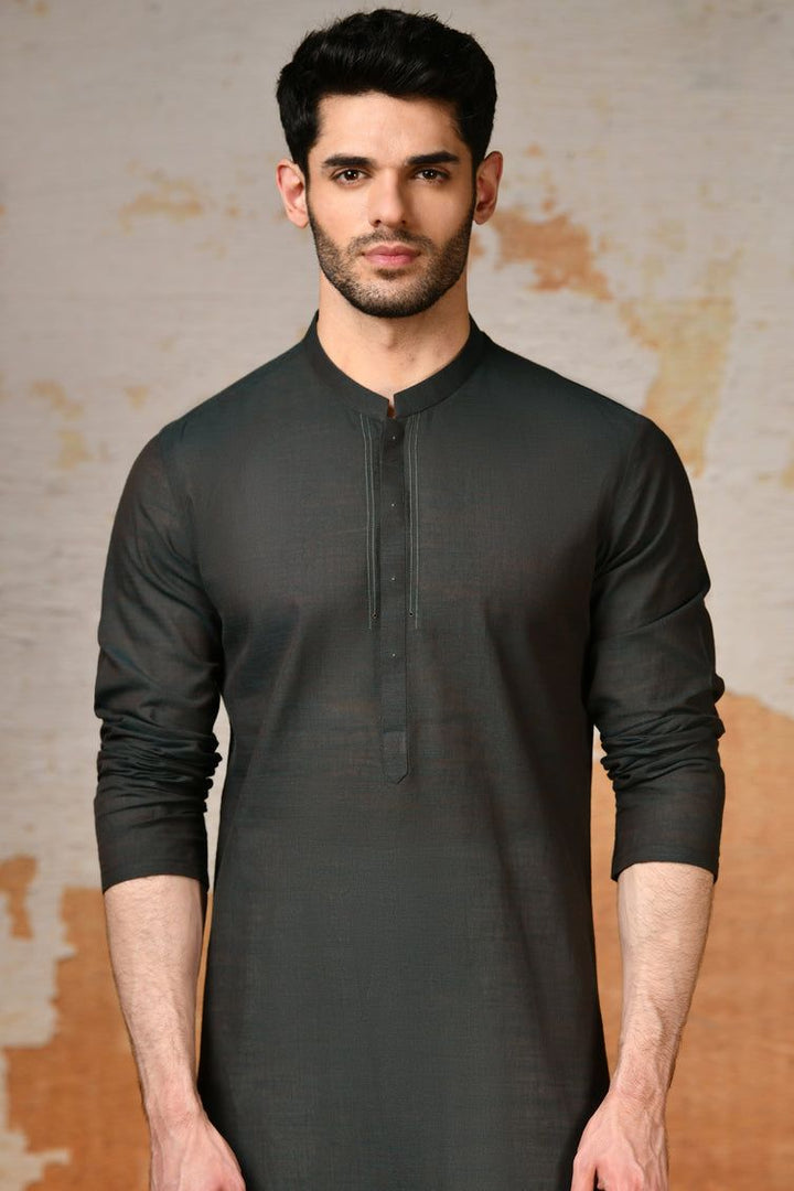 Cotton Green Kurta - J. Junaid Jamshed