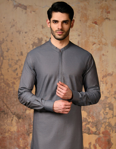 Cotton Blue Shalwar Kameez - J. Junaid Jamshed