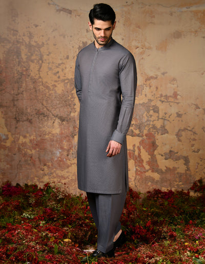 Cotton Blue Shalwar Kameez - J. Junaid Jamshed