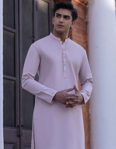 Cotton Powder Pink Kameez Shalwar - J. Junaid Jamshed