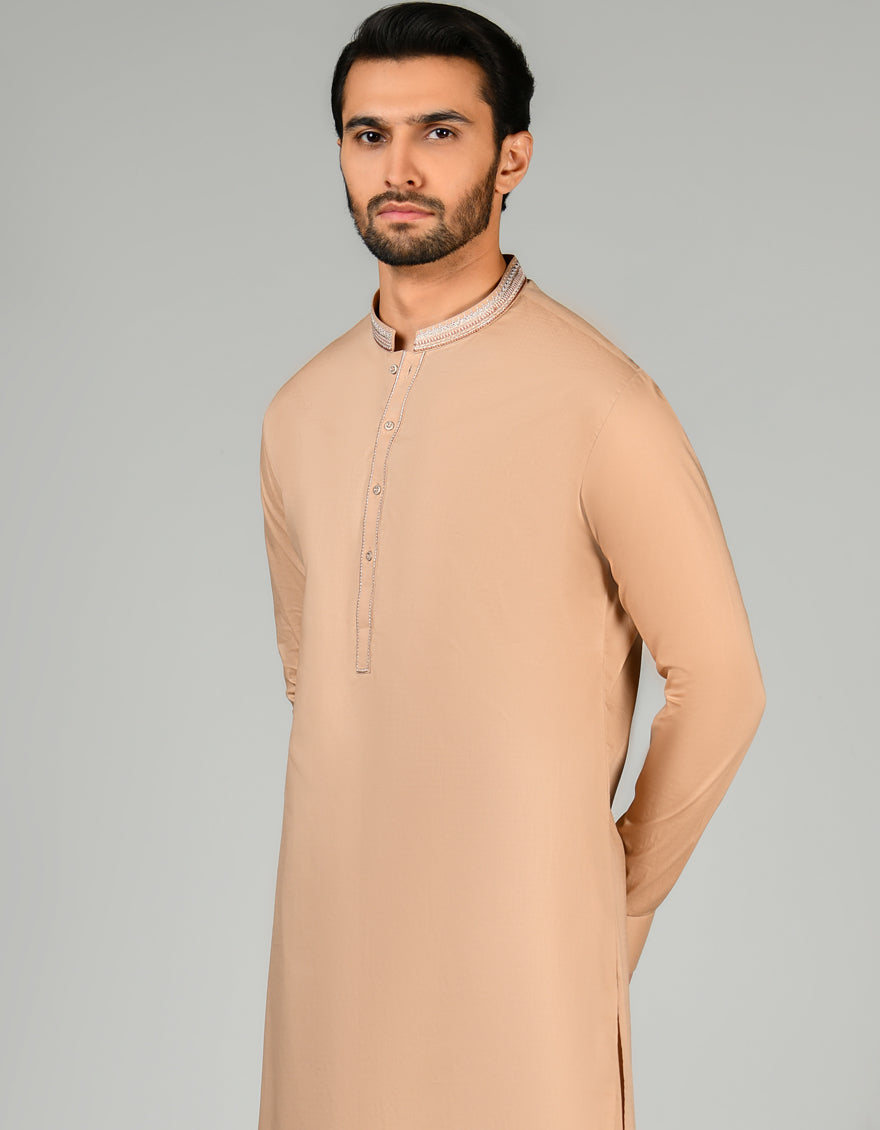 Cotton Biscuit Shalwar Kameez - J. Junaid Jamshed