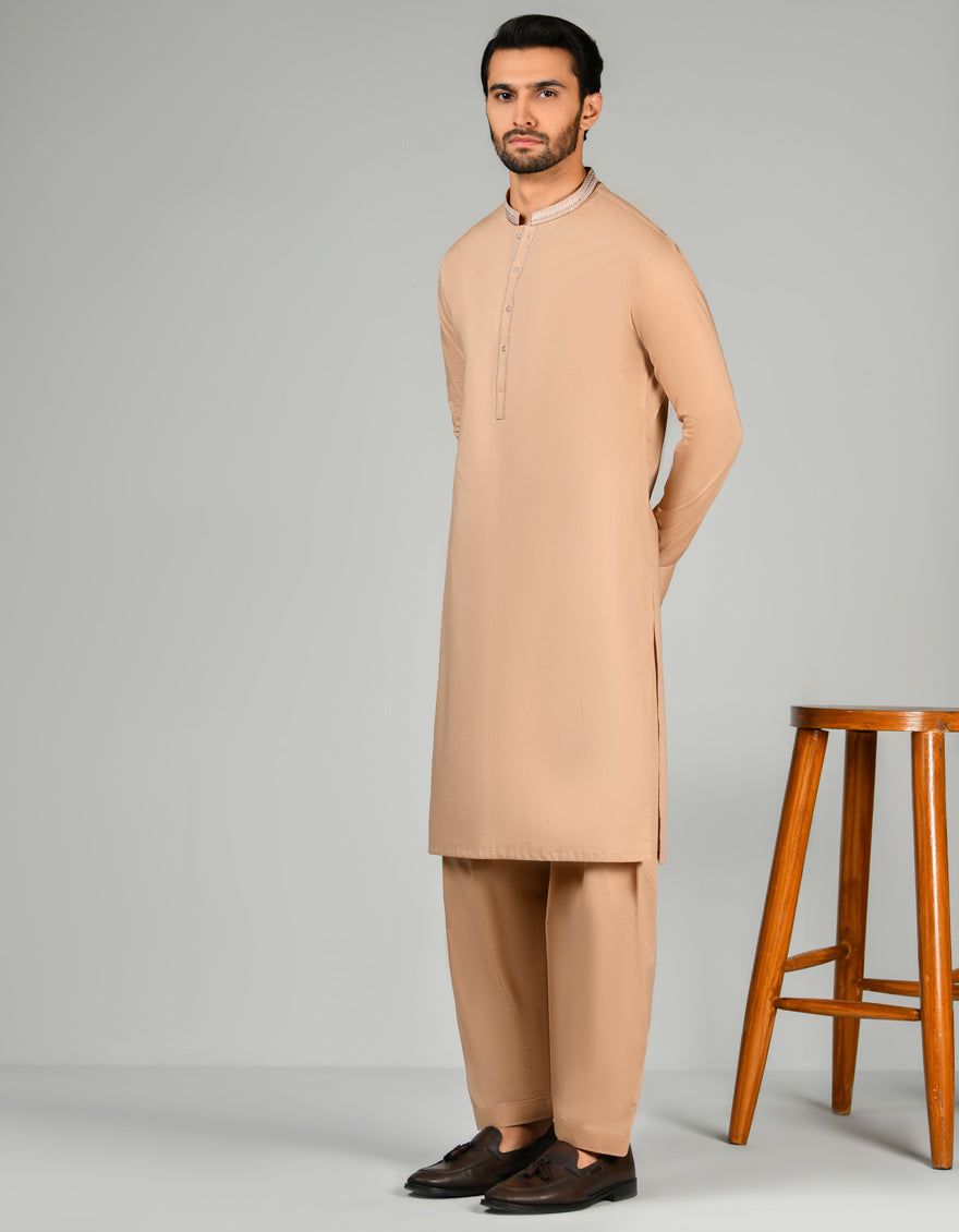 Cotton Biscuit Shalwar Kameez - J. Junaid Jamshed