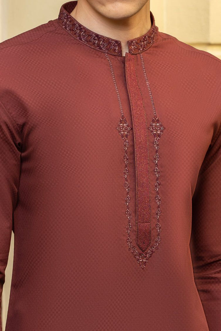 Blended Rust Boys Kurta - J. Junaid Jamshed
