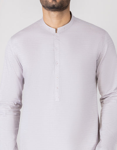 Cotton Light Purple Kurta - J. Junaid Jamshed