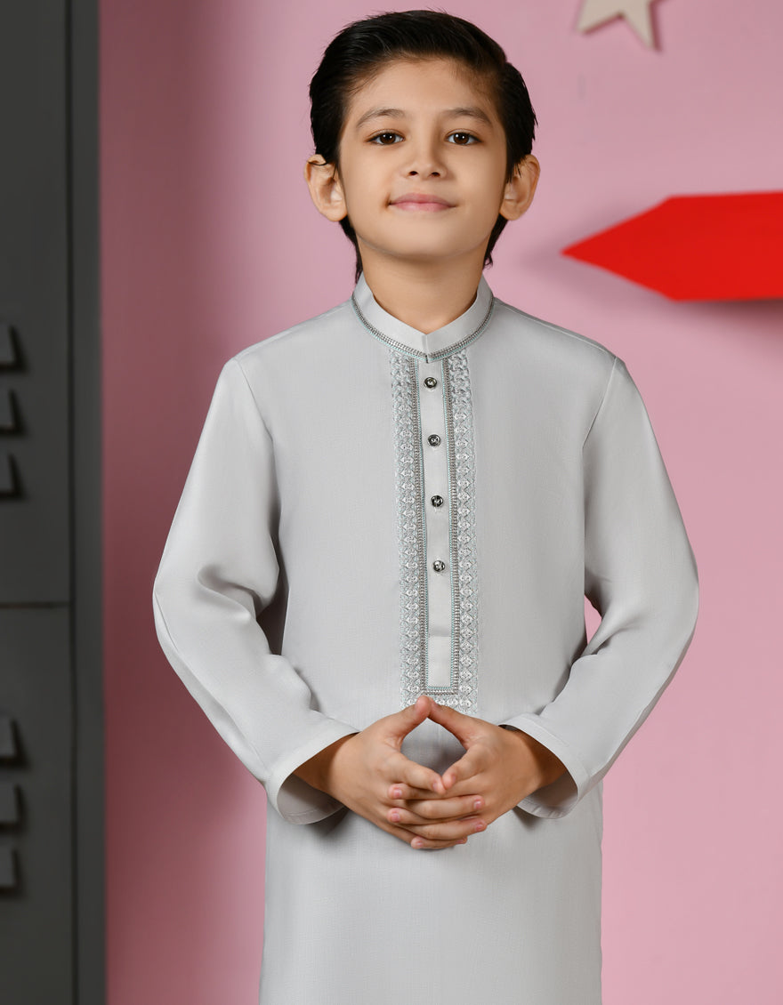 Cotton Ash Kurta Pajama - J. Junaid Jamshed