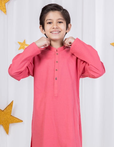 Cotton Pink Kurta - J. Junaid Jamshed