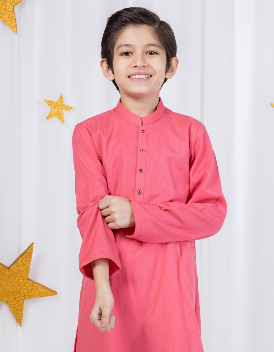 Cotton Pink Kurta - J. Junaid Jamshed