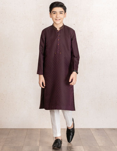 Deep Purple Kurta - J. Junaid Jamshed Kids