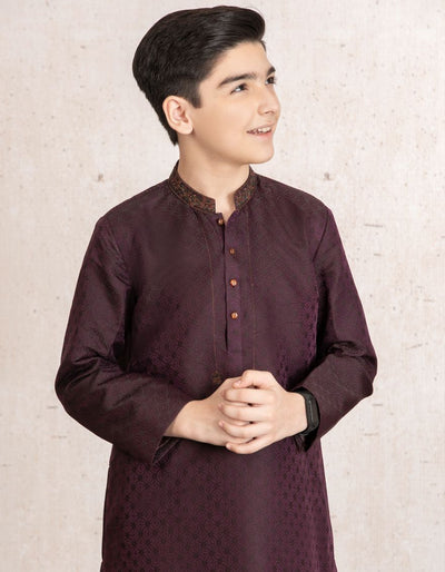 Deep Purple Kurta - J. Junaid Jamshed Kids