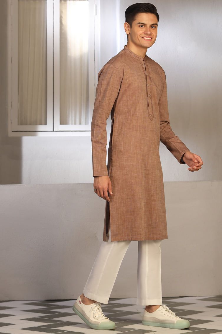 Cotton Almond Teen's Kurta  -  J. Junaid Jamshed