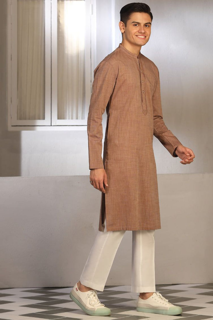 Cotton Almond Teen's Kurta  -  J. Junaid Jamshed