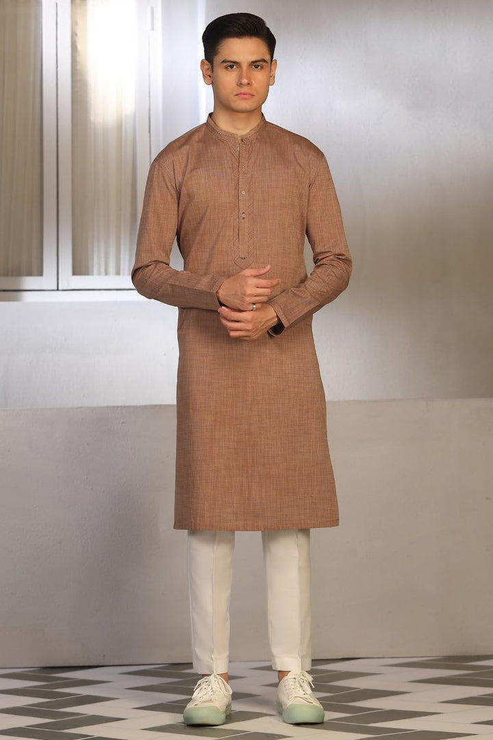 Cotton Almond Teen's Kurta  -  J. Junaid Jamshed