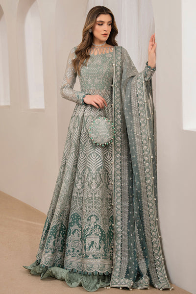 Embroidered Chiffon Grey 3 Piece Unstitched Suit - Jazmin