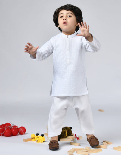 White Kurta Pyjama - J. Junaid Jamshed Infants