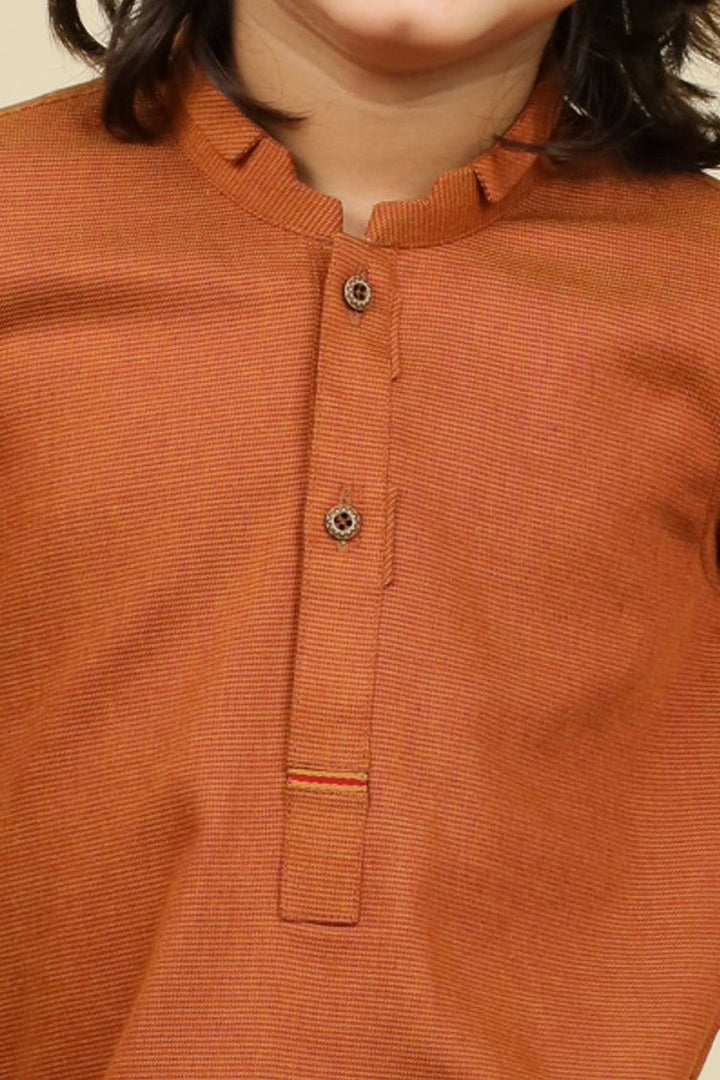 Brown Infant Kameez Shalwar  -  J. Junaid Jamshed