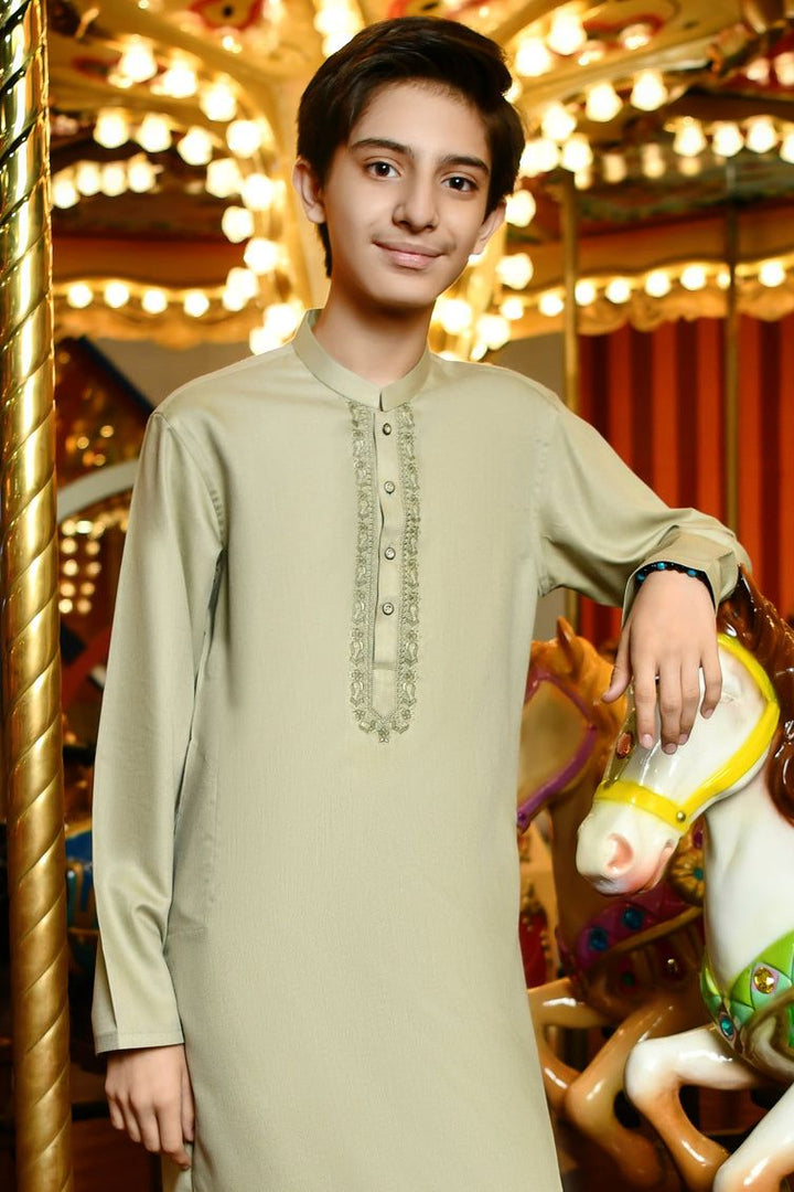 Blended Green Kurta - J. Junaid Jamshed