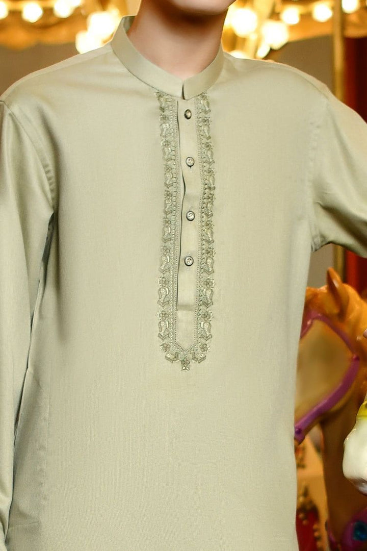 Blended Green Kurta - J. Junaid Jamshed