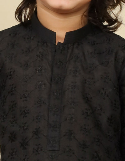 Polyester Viscose Black Infant Kameez Shalwar  -  J. Junaid Jamshed