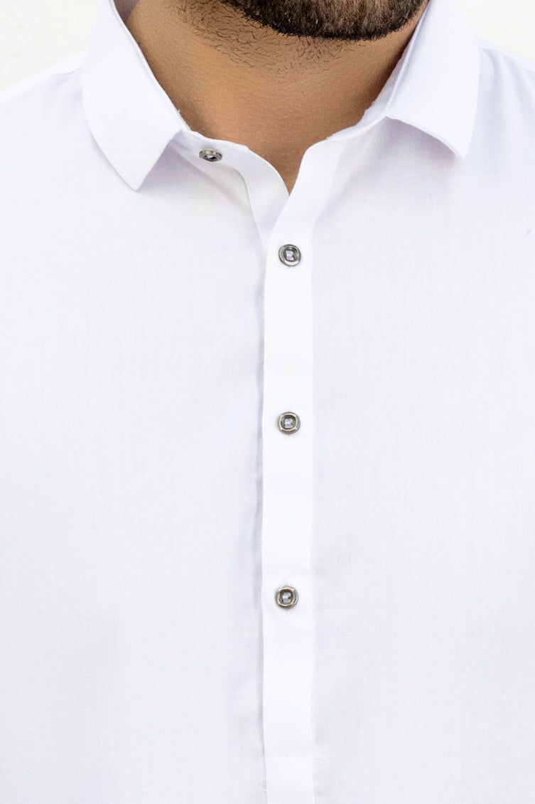 Blended White Kameez Shalwar - J. Junaid Jamshed