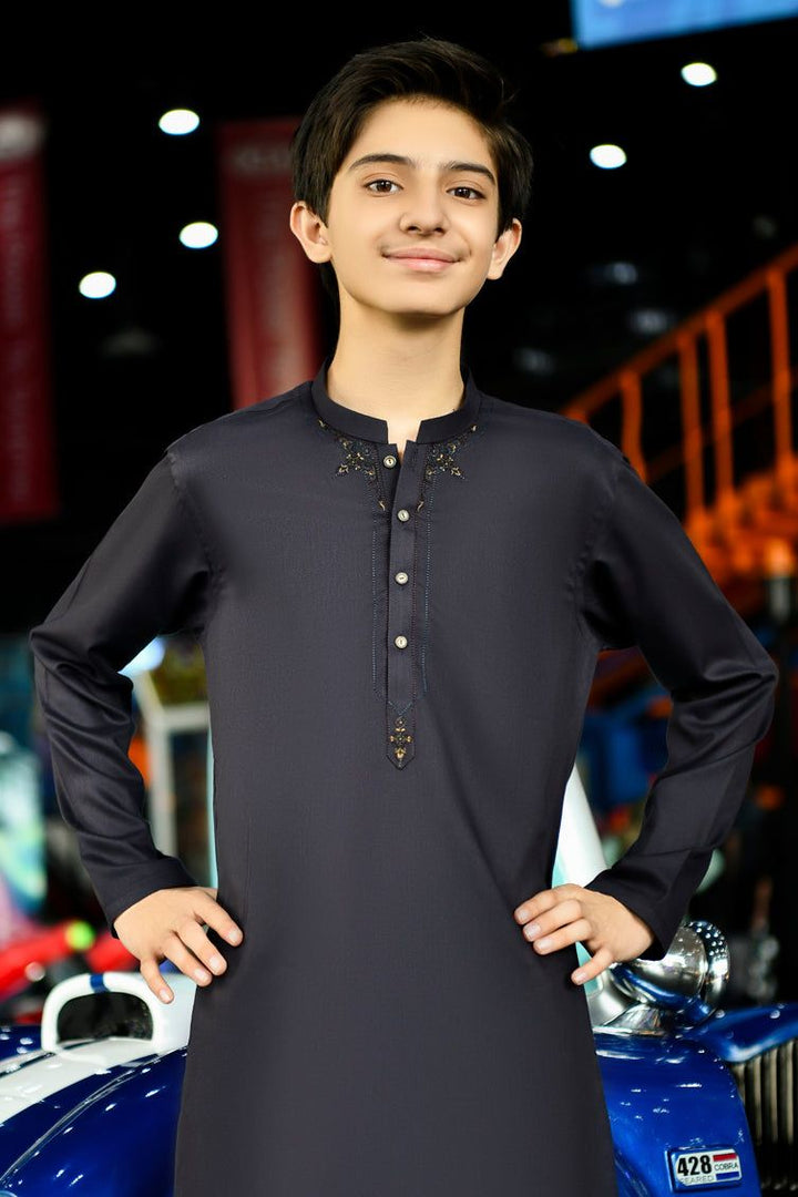 Blended Plum Kameez Shalwar - J. Junaid Jamshed