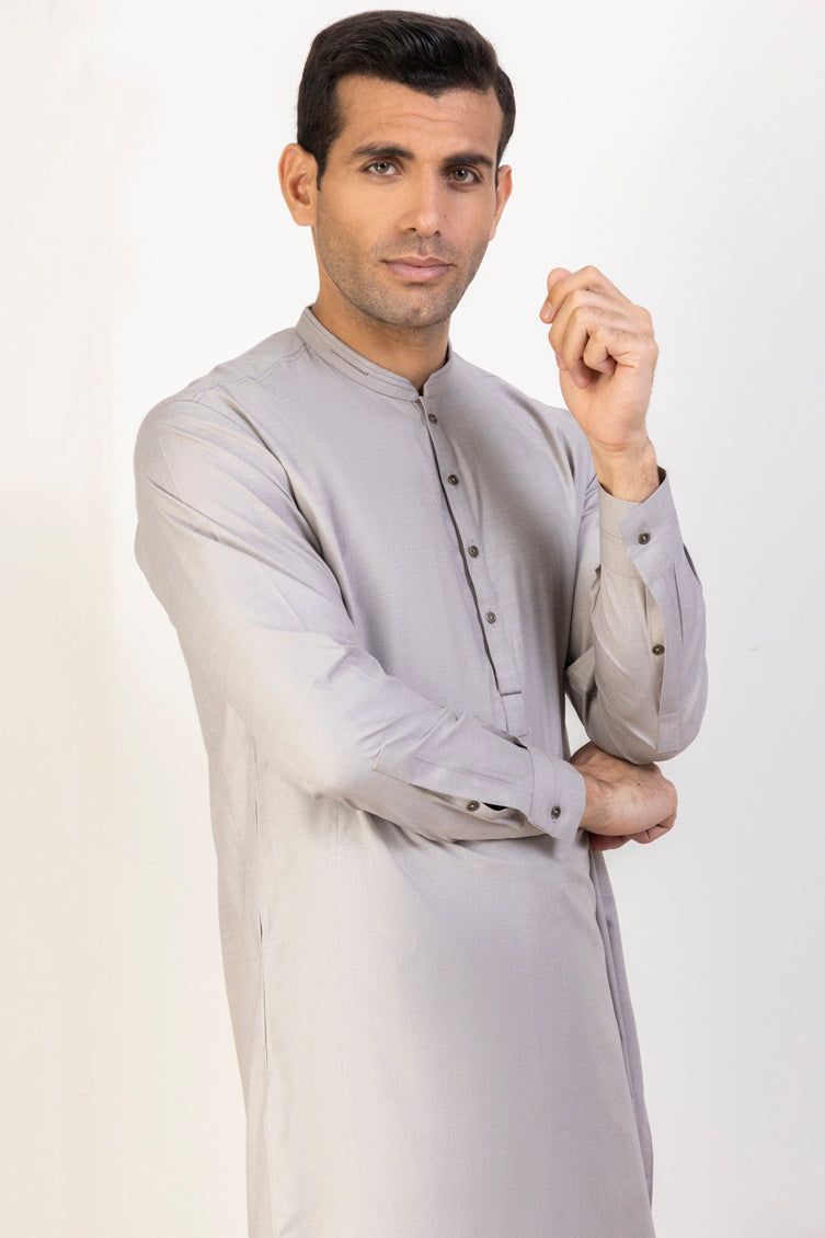 Blended Sand Kurta - J. Junaid Jamshed