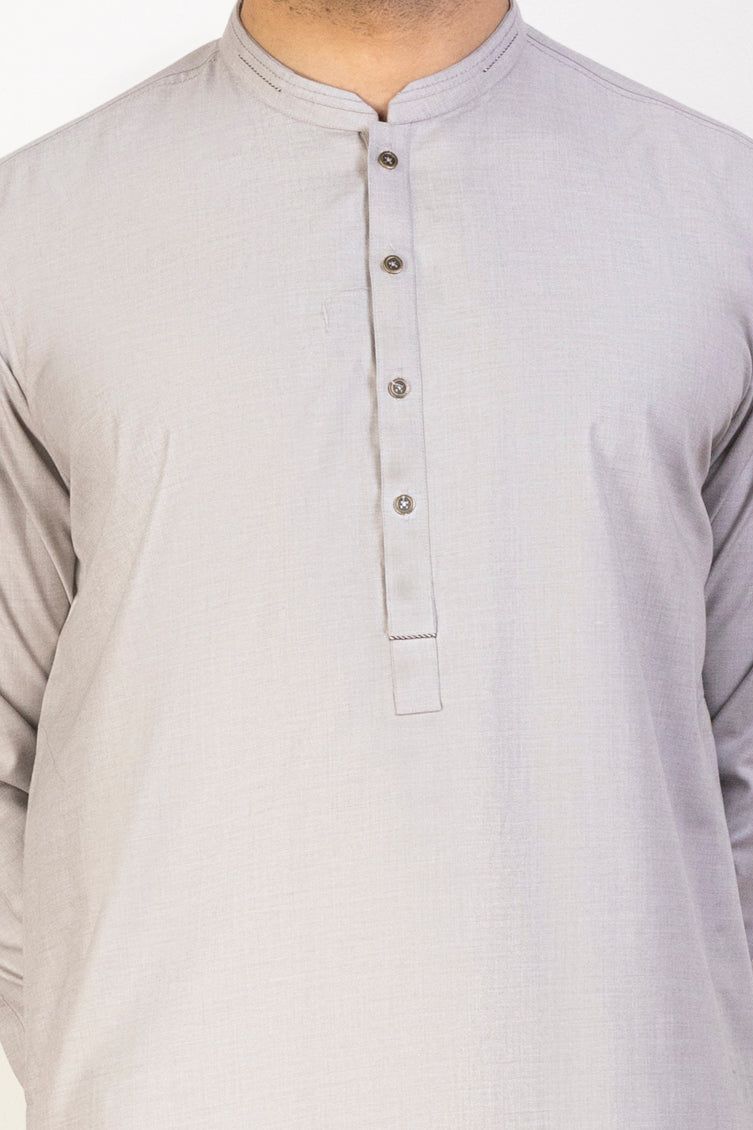 Blended Sand Kurta - J. Junaid Jamshed