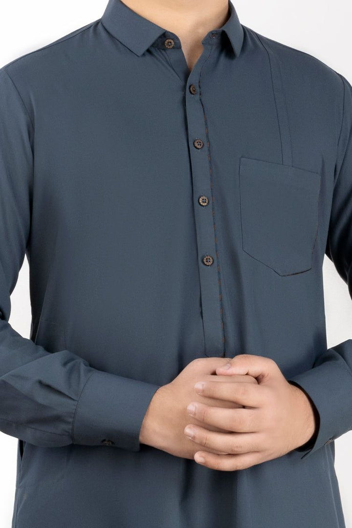 Blended Dark Grey Jubba - J. Junaid Jamshed