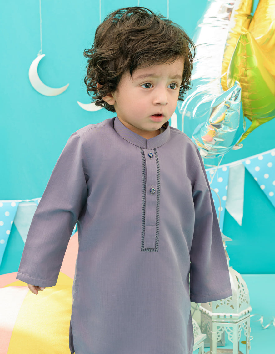 Blended Light Purple Kameez Shalwar - J. Junaid Jamshed