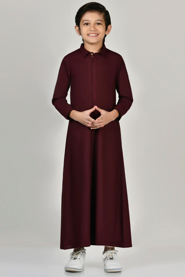 Blended Dark Brown Jubba - J. Junaid Jamshed