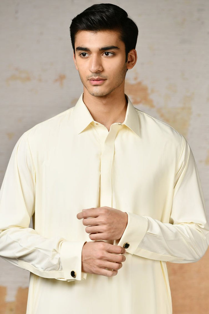 Blended Cream Jubba - J. Junaid Jamshed