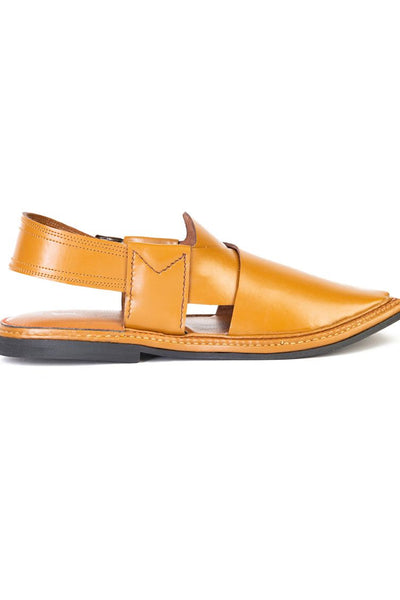 Textured Camel Peshawari Chappal - J. Junaid Jamshed