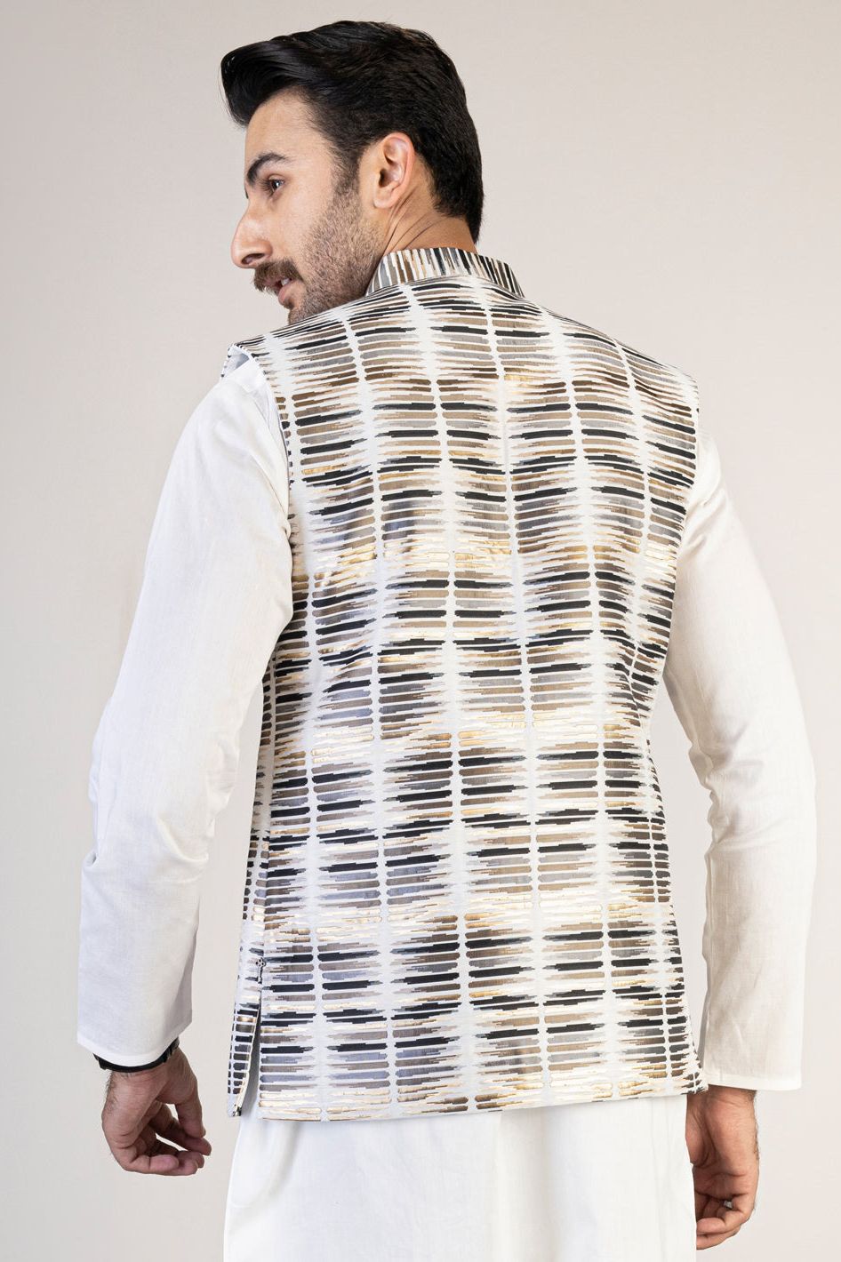 Polyester White Waistcoat - Almirah