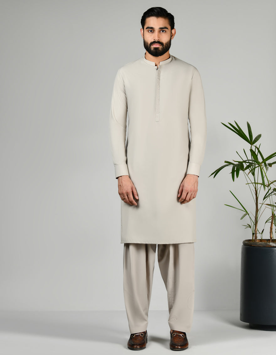 Blended Light Jade Green Shalwar Kameez - J. Junaid Jamshed