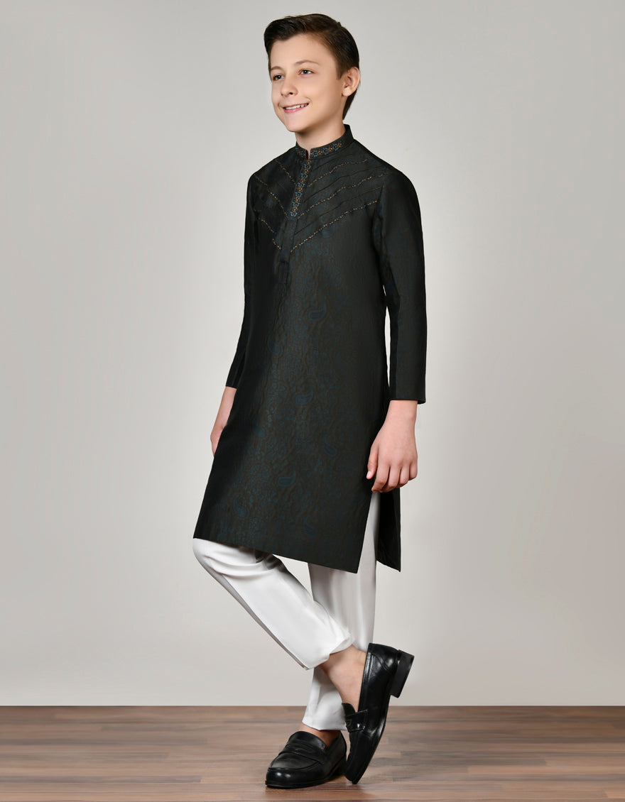 Polyester Brown Special Kurta - J. Junaid Jamshed