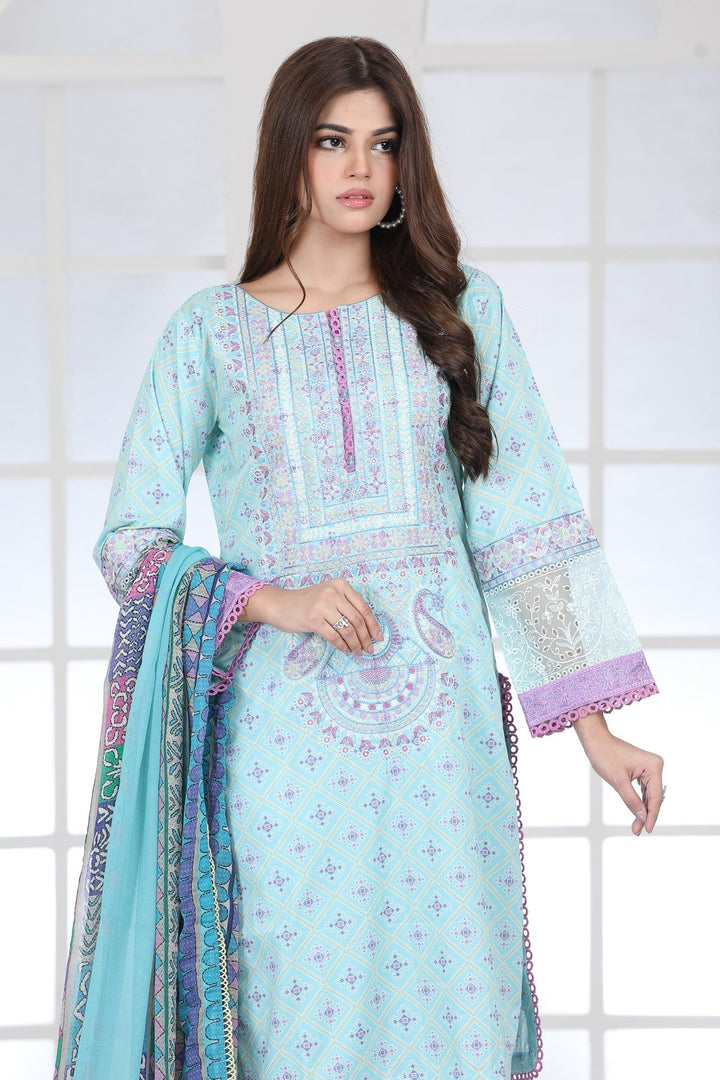 Lawn Green 3 Piece Suit - Ethnic