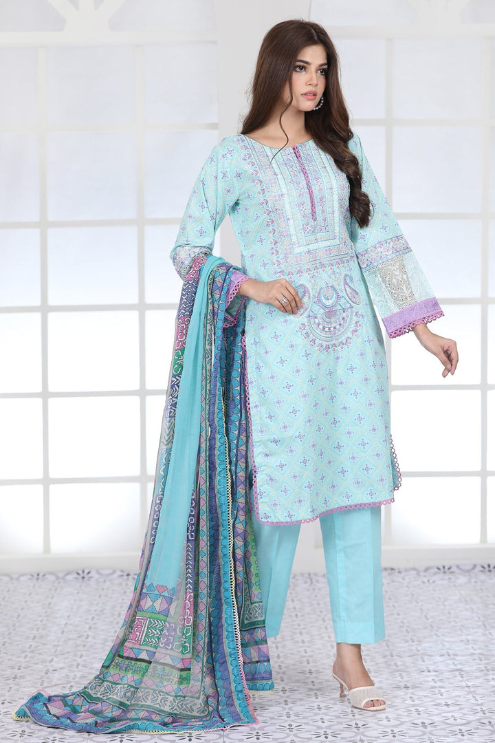 Lawn Green 3 Piece Suit - Ethnic