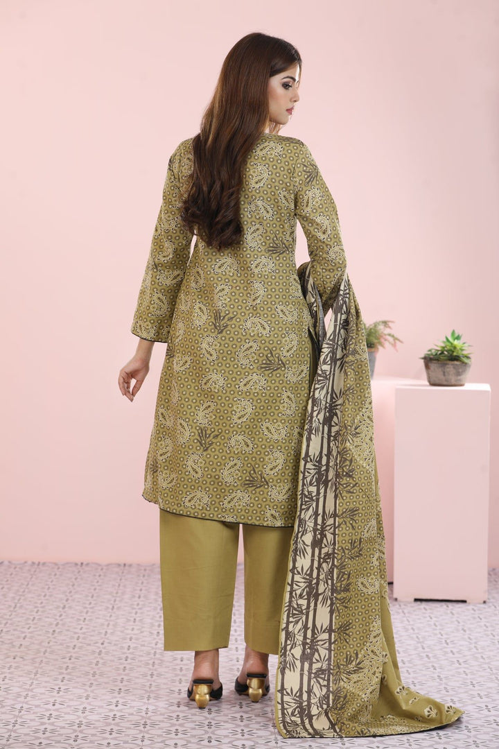 Beige 3 Piece Khaddar Suit - Alkaram